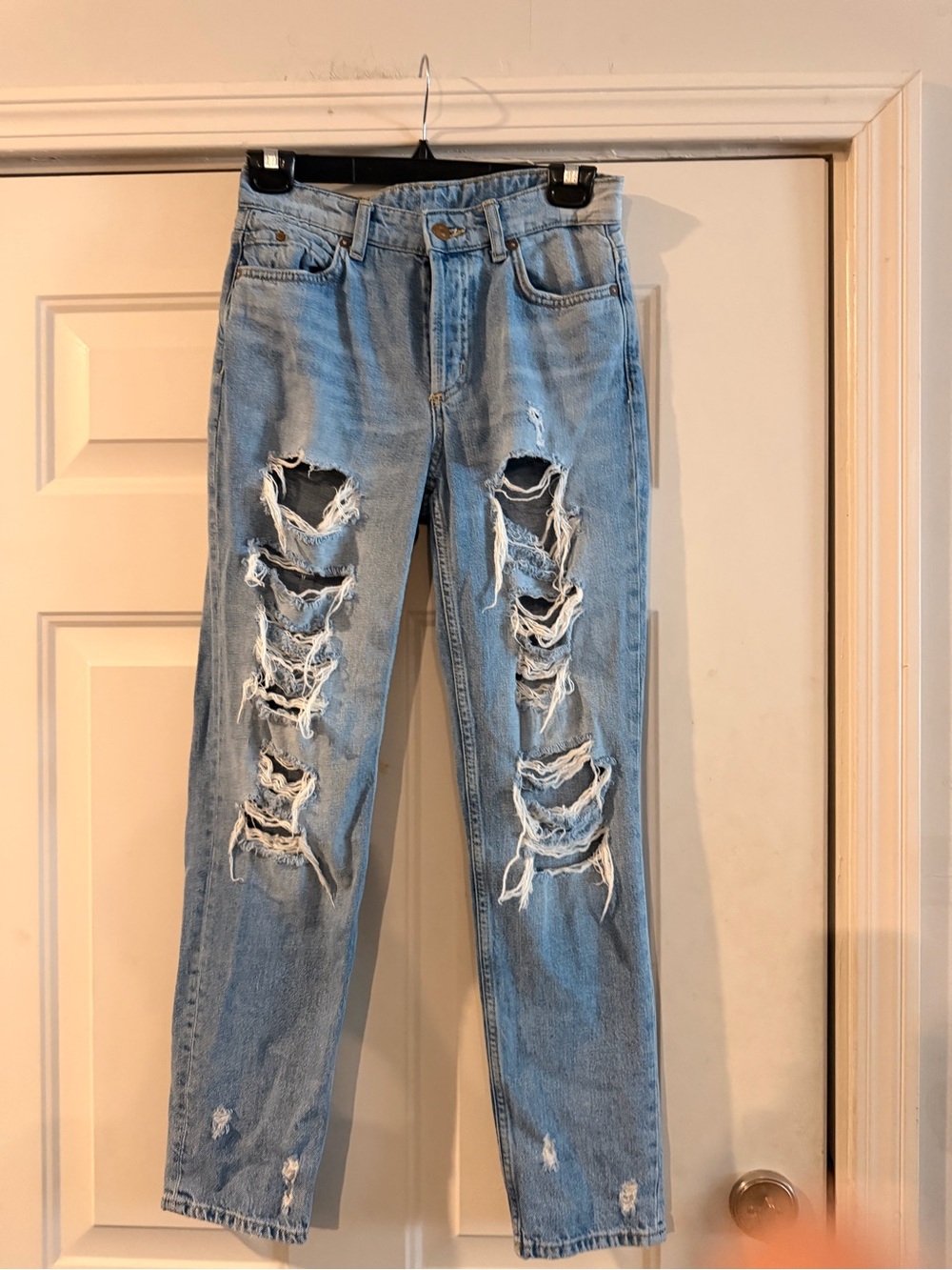 Light Blue Distressed Men's Jeans